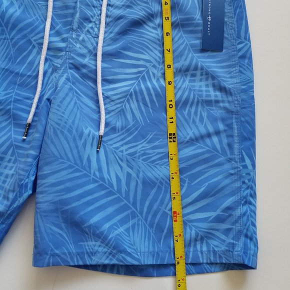 NWT Men's Strong Boalt Blue Swim Trunks Royal X-Rays Palms Swimwear Size 32 - Picture 3 of 7